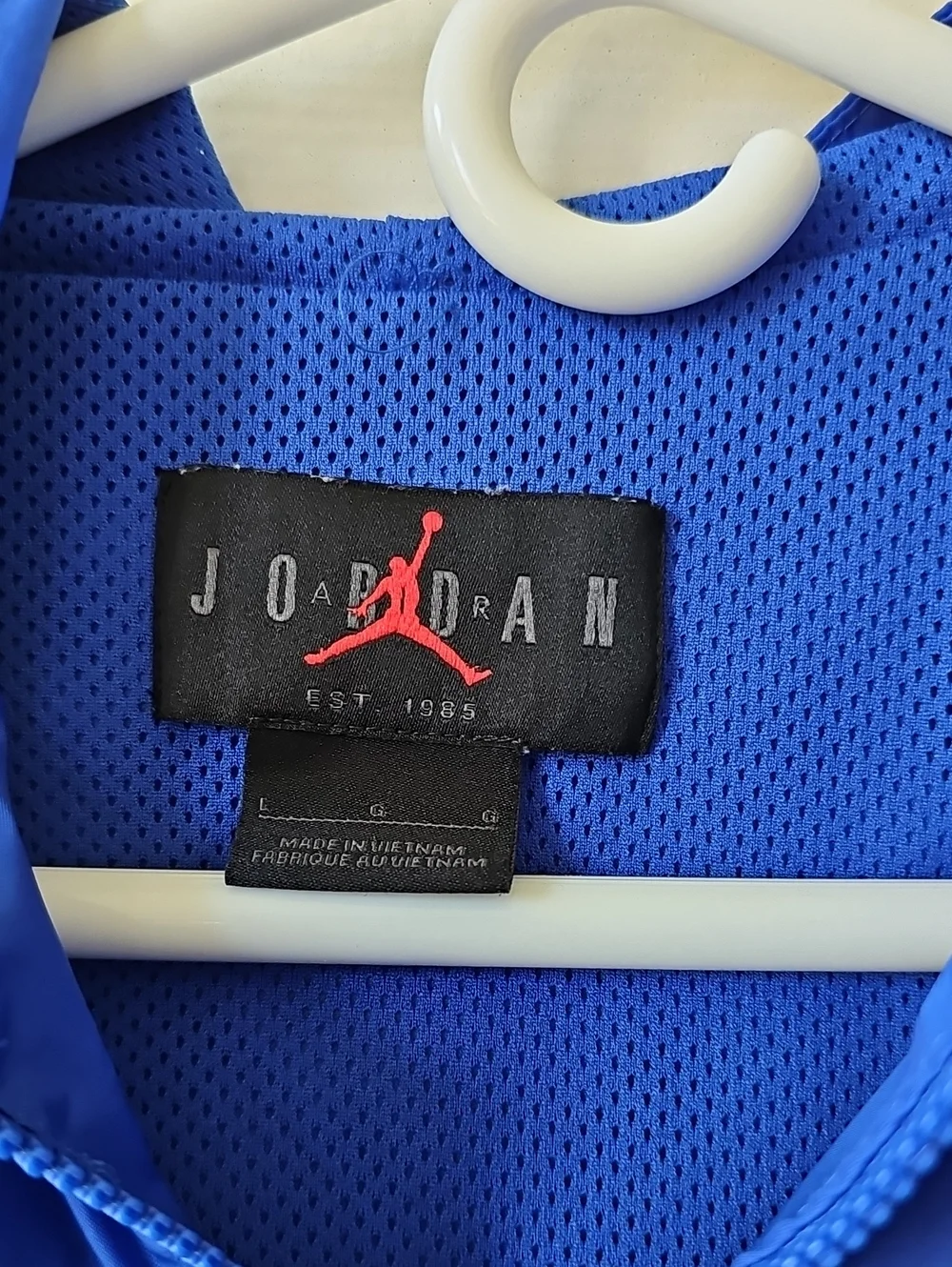 Jordan Flight MVP Woven Hooded Pullover Jacket Blue Black Men’s Large